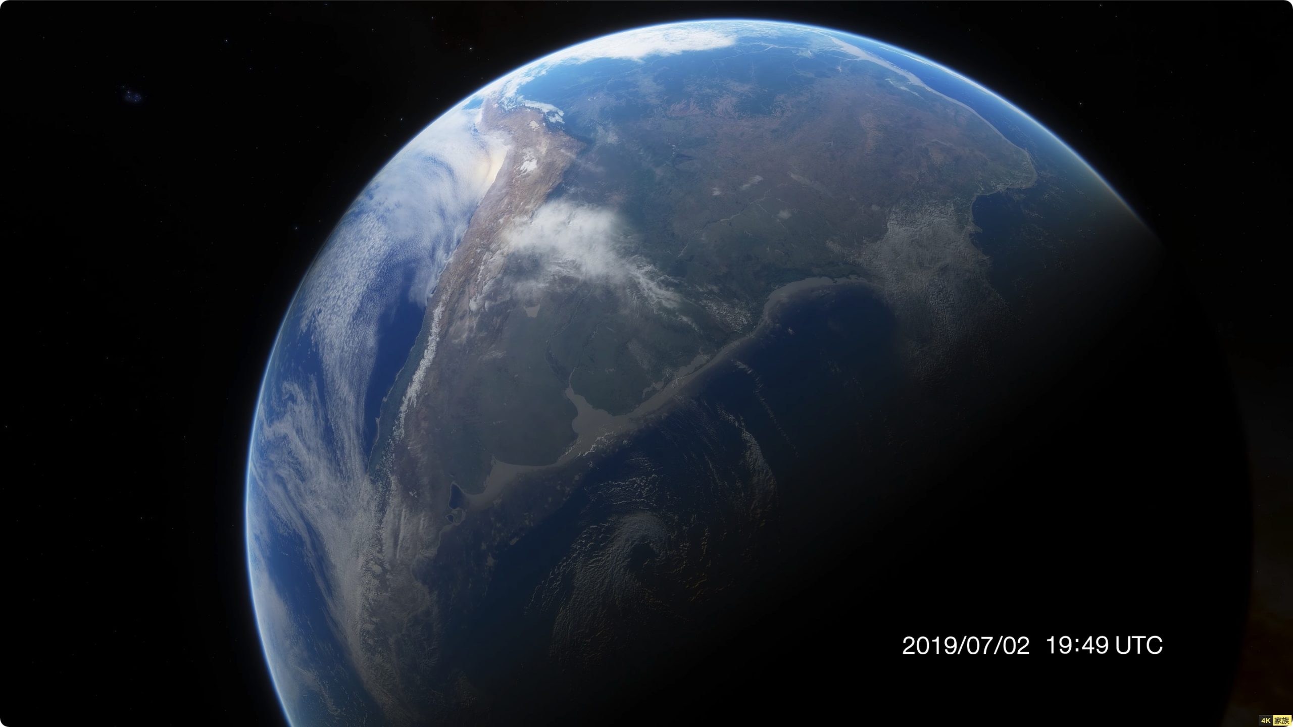 2019年7月2号 地球转动 4K视频 第1张 2019年7月2号 地球转动 4K视频 第1张