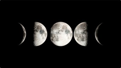 4K HDR OLED完美黑测试中的月球美景