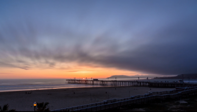 [4K超清演示片] H.265编码.缩时摄影.日落Pismo Beach Sunset